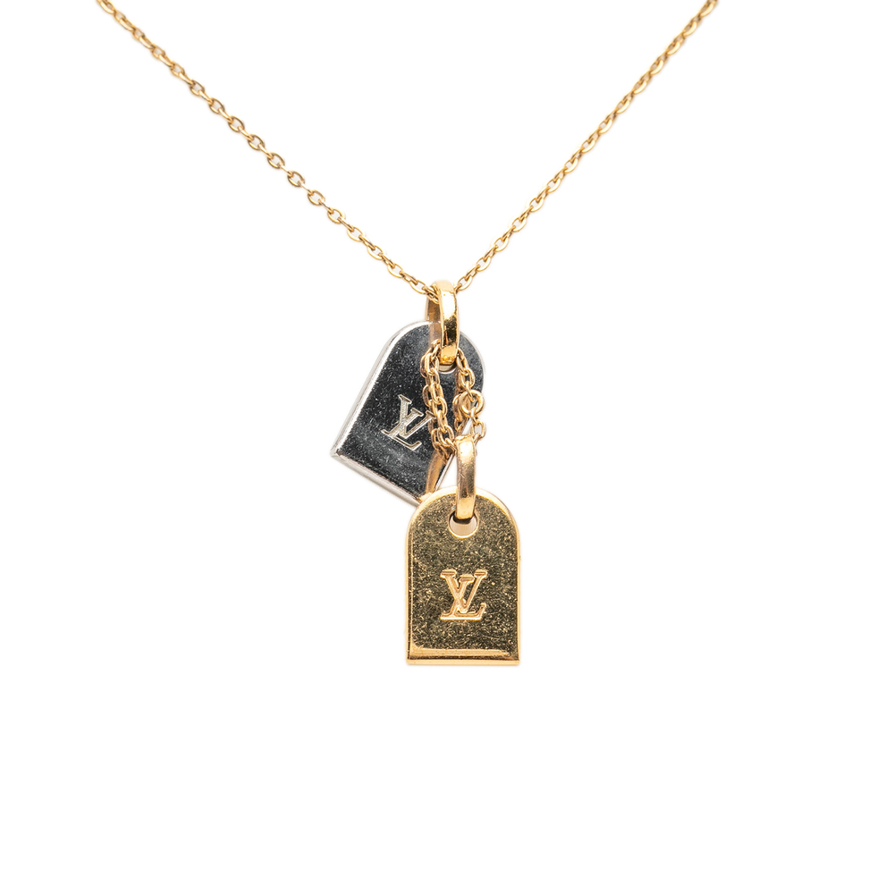 Pre-Loved Louis Vuitton Gold Plated Nanogram Pendant Necklace - Picture 3 of 7